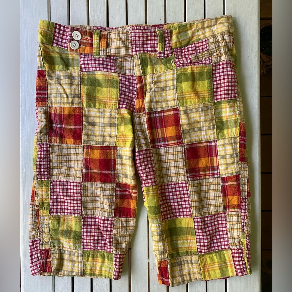 Ladies cotton patchwork Bermuda shorts